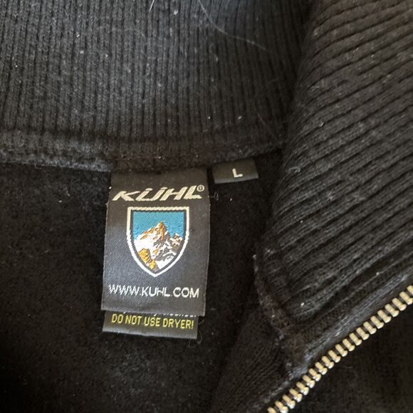 Kuhl Sweater Womens Size Large Black Merino Wool Full Zip Outdoor Camp Hike - Picture 6 of 9